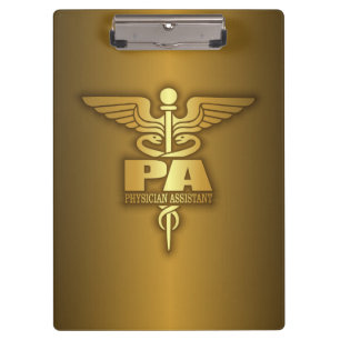 Gold Caduceus (PA) Clipboard