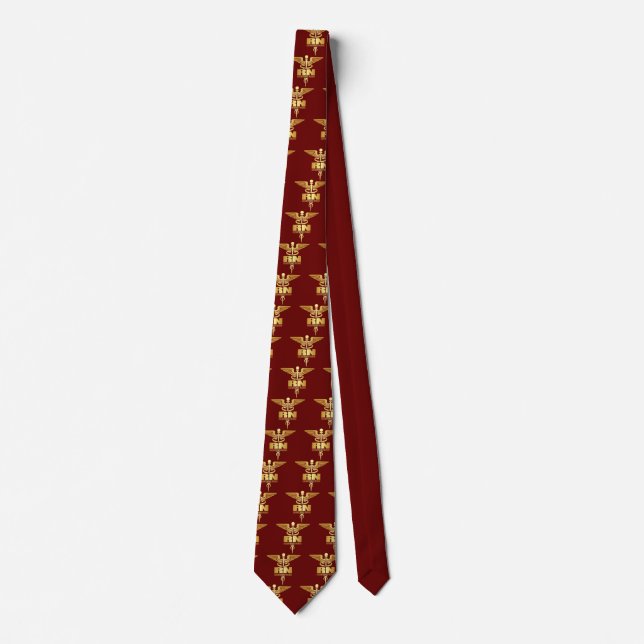 Gold Caduceus (RN) Tie (Front)