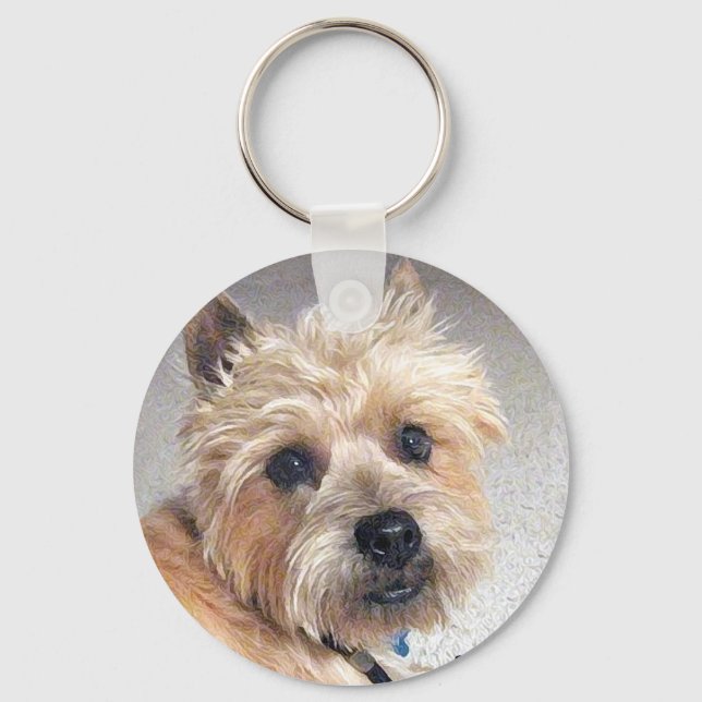 Gold Cairn Terrier Keychain (Front)