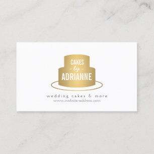 Gold Cake Logo I for Bakery, Cafe, Chef Business Card