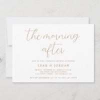 Gold Calligraphy The Morning After Wedding Brunch