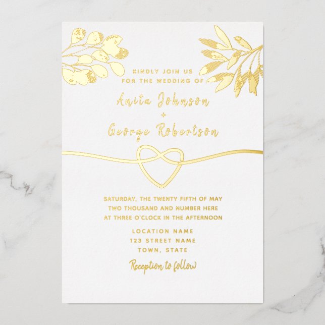 Gold Calligraphy Wedding (Front)