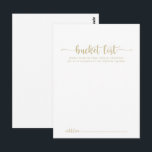 Gold Calligraphy Wedding Bucket List Cards<br><div class="desc">These gold calligraphy wedding bucket list cards are the perfect activity for a rustic wedding reception or bridal shower. The simple and elegant design features classic and fancy script typography in gold. Change the wording to suit any life event. Bucket list sign is sold separately.</div>