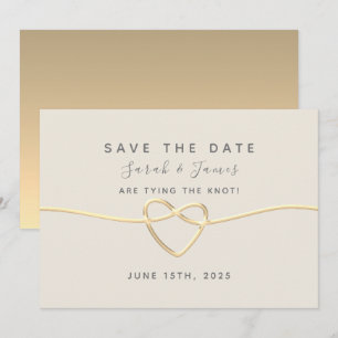 Gold Calligraphy Wedding Save The Date