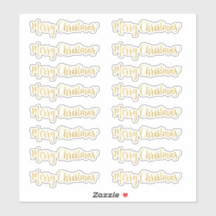 Gold Calligraphy Writing Merry Christmas Clear