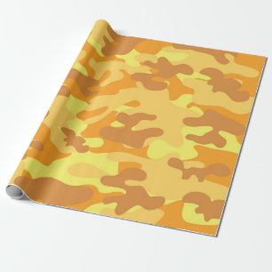 Gold Camouflage Wrapping Paper