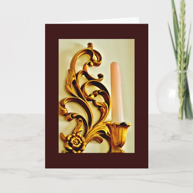 Gold Candle Sconce Card (Front)