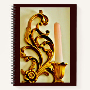 Gold Candle Sconce Notebook