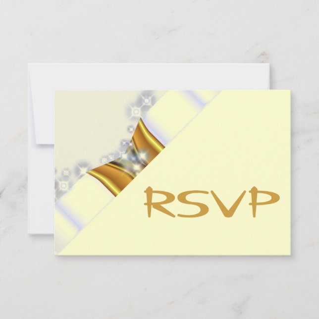 Gold canopy RSVP Invitation (Front)