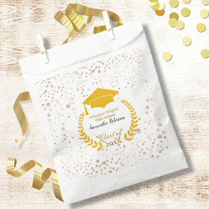 Gold Cap and Laurel Graduation Party Favour Bag