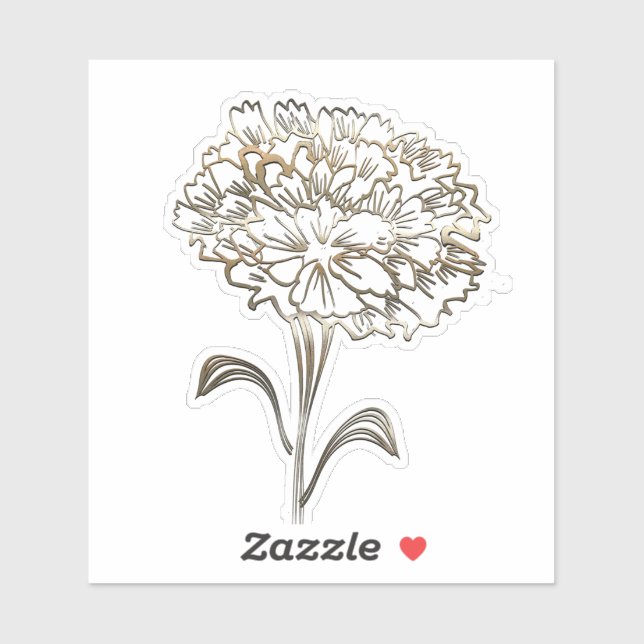 Gold Carnation Flower (Sheet)