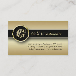 Gold Carte de visite Professional Modern Black