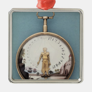 Gold cased bras-en-l'air pocket watch metal ornament
