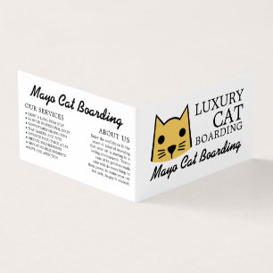 Gold Cat, Cat Boarding, Cattery Detailed Business Card