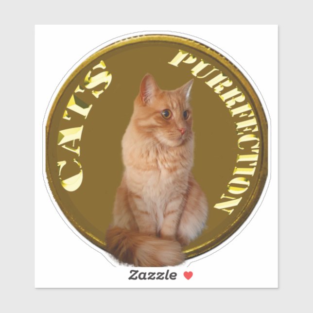 Gold Cat Coins With Ginger Cat,  (Sheet)