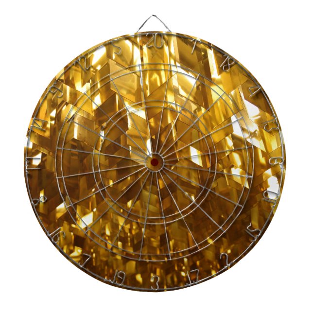 Gold Ceiling Abstract Art Dartboard (Front)