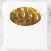Gold Ceiling Abstract Art Oval Sticker (Bag)