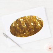 Gold Ceiling Abstract Art Oval Sticker (Envelope)