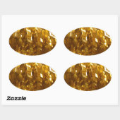 Gold Ceiling Abstract Art Oval Sticker (Sheet)