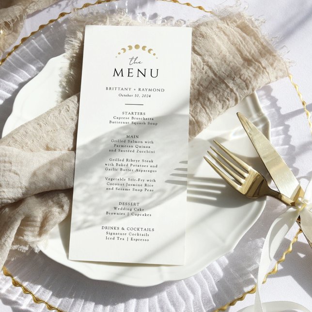 Gold Celestial Moon Wedding Menu (Creator Uploaded)