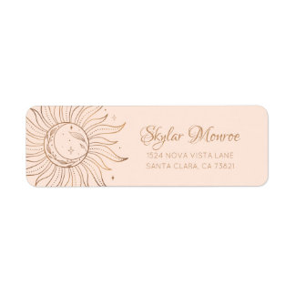 Gold Celestiy Sun & Moon on Blush Adresse de retou