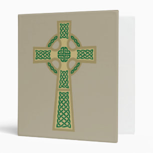 Gold Celtic Cross School Binder