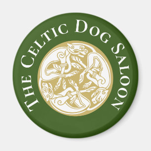 Gold Celtic Dog Trio Custom Magnet