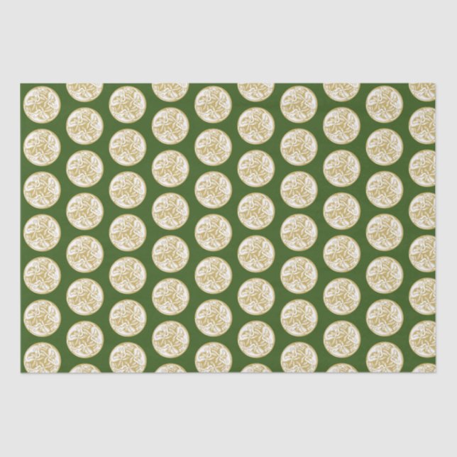 Gold Celtic Dog Trio Patten  Tissue Paper (Front)