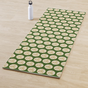 Gold Celtic Dog Trio Pattern  Yoga Mat