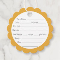 GOLD CELTIC KNOT 2" Scalloped Round Yarn Tags