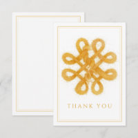 GOLD CELTIC KNOT 3.5x5 Flat Thank You Card