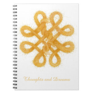 GOLD CELTIC KNOT 6.5x8.75 Spiral Notebook 
