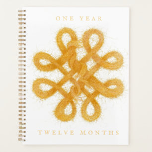 GOLD CELTIC KNOT 8.5x11 Planificateur / Calendrier