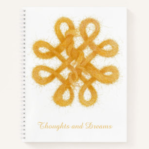 GOLD CELTIC KNOT 8.5x11 Spiral Notebook
