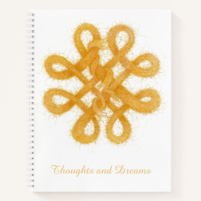GOLD CELTIC KNOT 8.5x11 Spiral Notebook (Front)