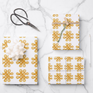 GOLD CELTIC KNOT Flat Sheet Wrapping Paper