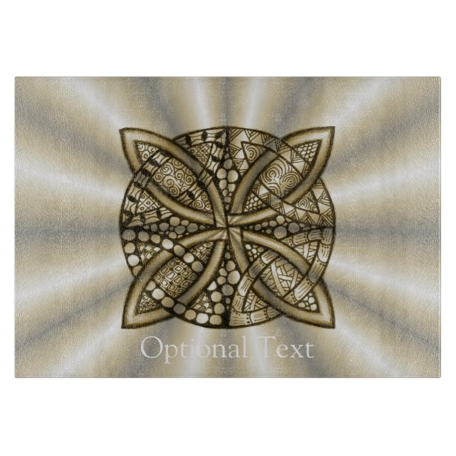 Gold Celtic Knot Original Design Cutting Board (Front)