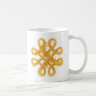 GOLD CELTIC KNOT White Mug