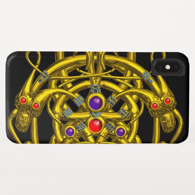 GOLD CELTIC KNOTS WITH TWIN DRAGONS Case-Mate iPhone CASE (Back (Horizontal))