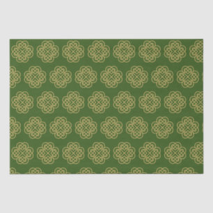 Gold Celtic Shamrock Pattern  Tissue Paper