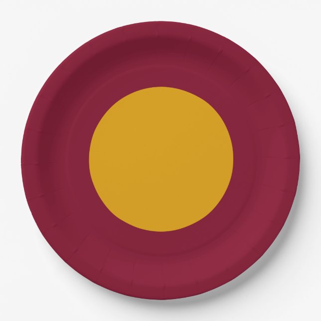Gold Centred Custom Party Plate (Front)