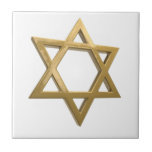 gold chanukkah star of david tile<br><div class="desc">"star of david", , judaism, jewish, holidays, hanukkah, chanukkah, jew, hebrew, hannukah, channukah, passover, "rosh hashanah"gold metallic white 3d blank</div>