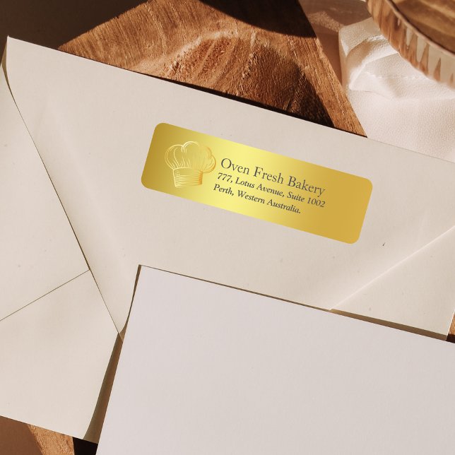 Gold Chef Casquette Bakery Adresse de retour (Créateur téléchargé)