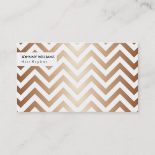 Gold Chevron Business Card