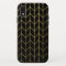 Gold Chevron on Black Background Modern Chic