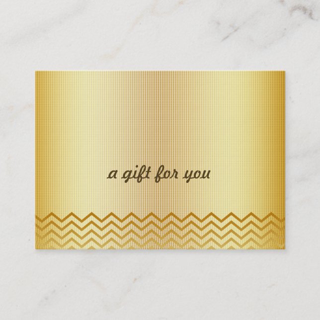 Gold Chevron Salon et certificat cadeau Spa (Devant)