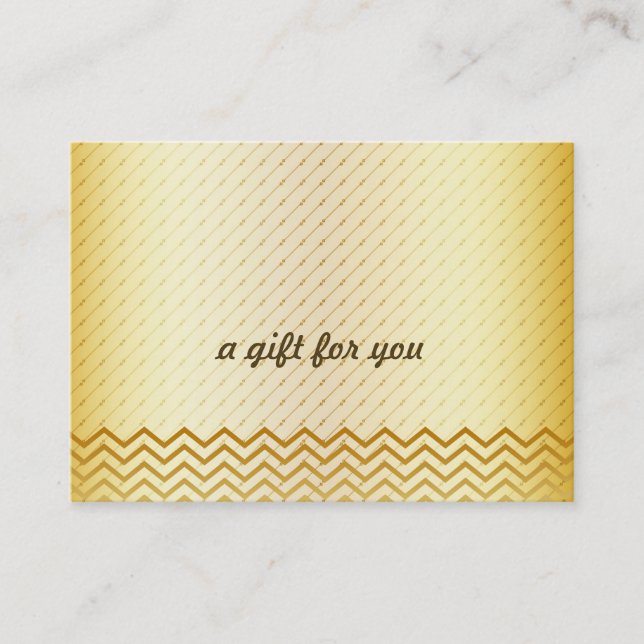 Gold Chevron Salon et certificat cadeau Spa (Devant)