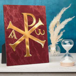 Gold Chi-Rho Plaque