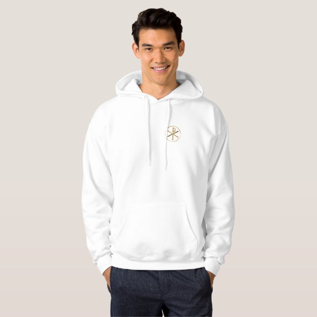 Gold Chi-rho symbol Hoodie (Front Full)