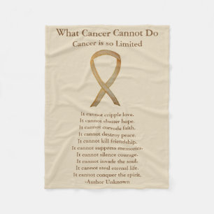 Gold Childhood Cancer Awareness Ribbon Blankets